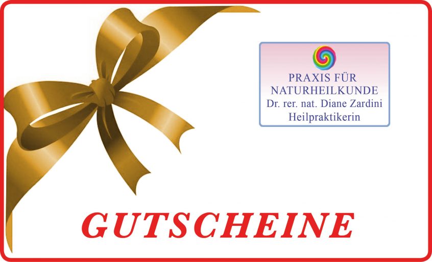 Gutscheine sind in der Naturheilpraxis von Frau Dr. Diane Zardini Heilpraktikerin in Garmisch-Partenkirchen erhältlich.