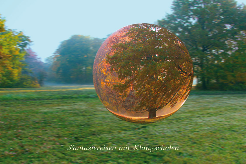 Fantasiebild, das Fantasiereisen veranschaulicht, die mit Unterstützung von Klangschalen in der Praxis für Naturheilkunde von Frau Dr. Diane Zardini Heilpraktikerin in Garmisch-Partenkirchen stattfinden.